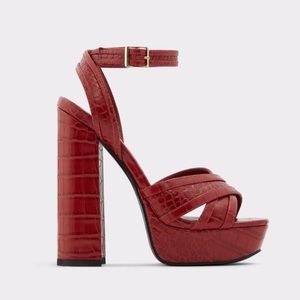 ALDO Dwaurith block heel platform croc sandal